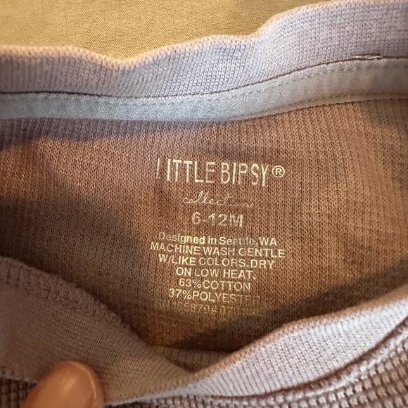 Excellent Condition Little Bipsy Waffle Top and Jogger - Thistle 6-12 Mth - Picture 5 of 8